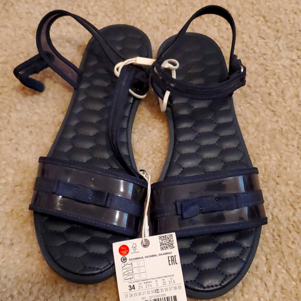 Navy girls sandals